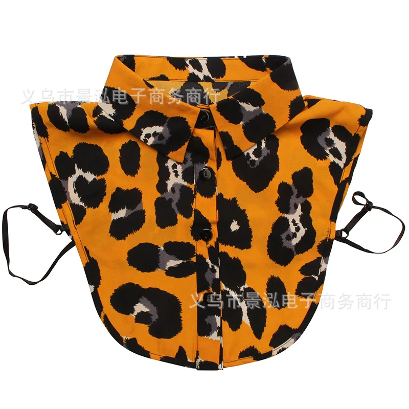 

Large Leopard-print New Style Fake Collar Popular Pattern All Seasons Small Clothes Shirt Collar