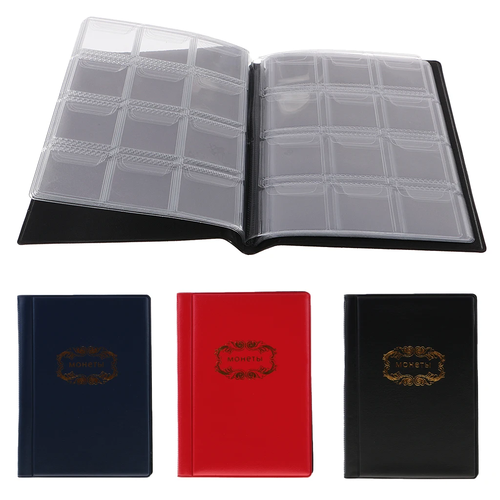 

120 Coins Collecting Pockets Storage Folder Album Book 10 Pages 27.5mm