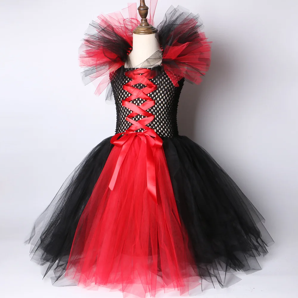 Maleficent of evil queen/платье для девочек с рожками, крылышками, костюмы на Хэллоуин для детей, одежда для костюмированной вечеринки для девочек, детский праздник