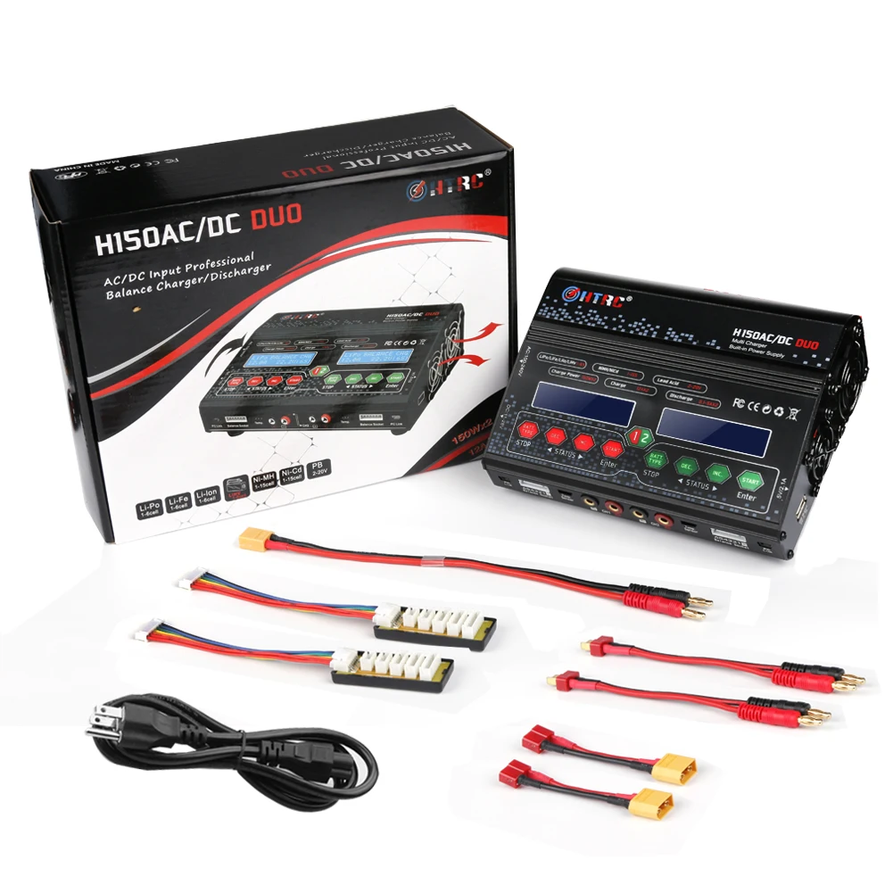 HTRC H150 DUO AC/DC 300 Вт 12Ax2 двойной выход высокая мощность RC балансирующее зарядное