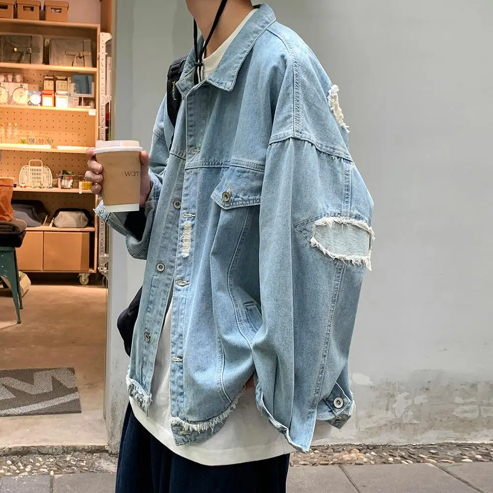 2020 Мужская Уличная Брендовая верхняя одежда бомбер джинсовая куртка