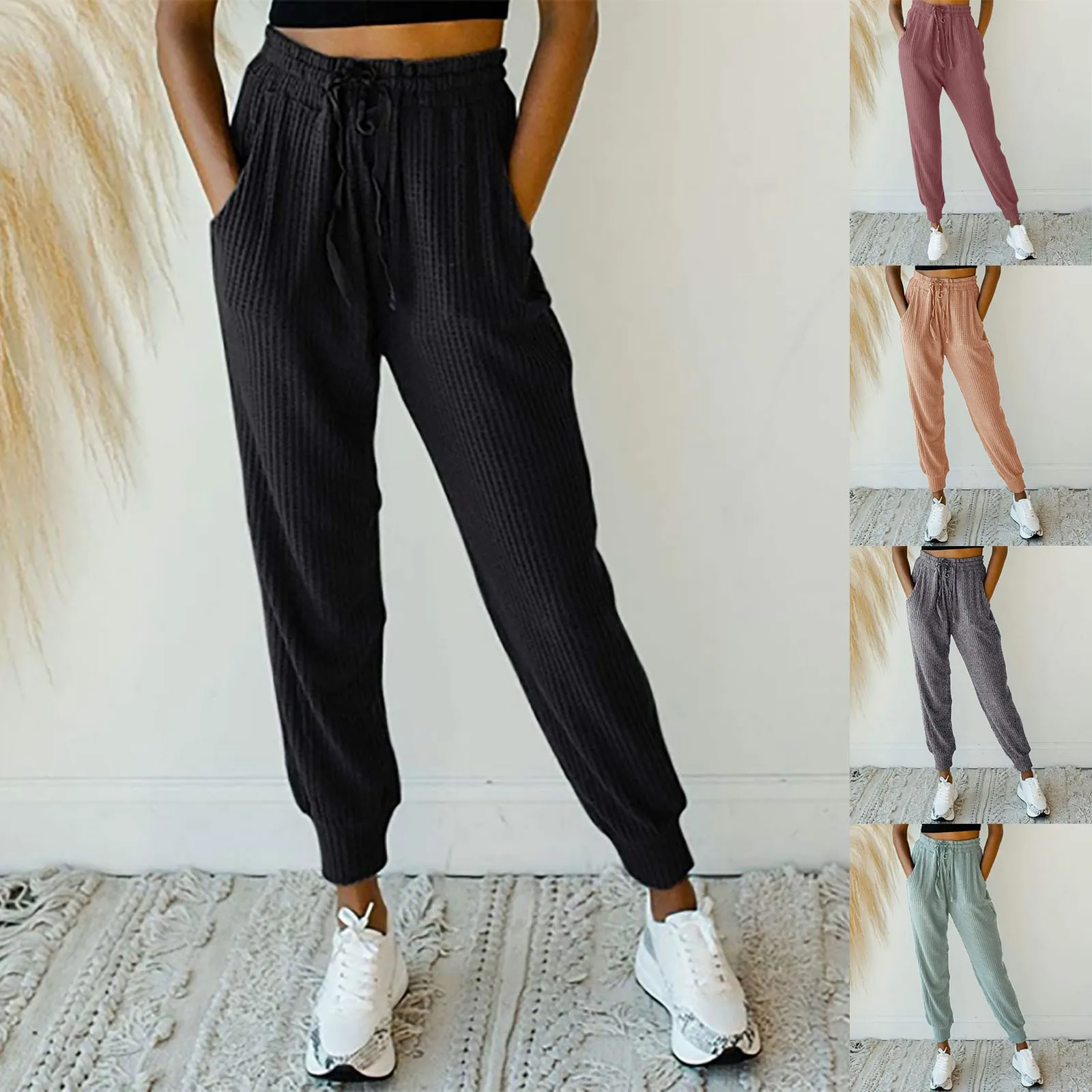 

Winter Hiking Pants Women Warm Soft Thick Female High Waist Plus Size New Casual Pant Windproof Outdoor Sportswear With Pocker
