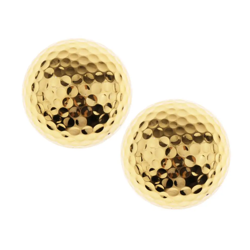 2pcs Durable Lightweight Rubber Dual-Layer Golf Ball for Match Practice Play Golfer Gift Club Prizes Giveaways