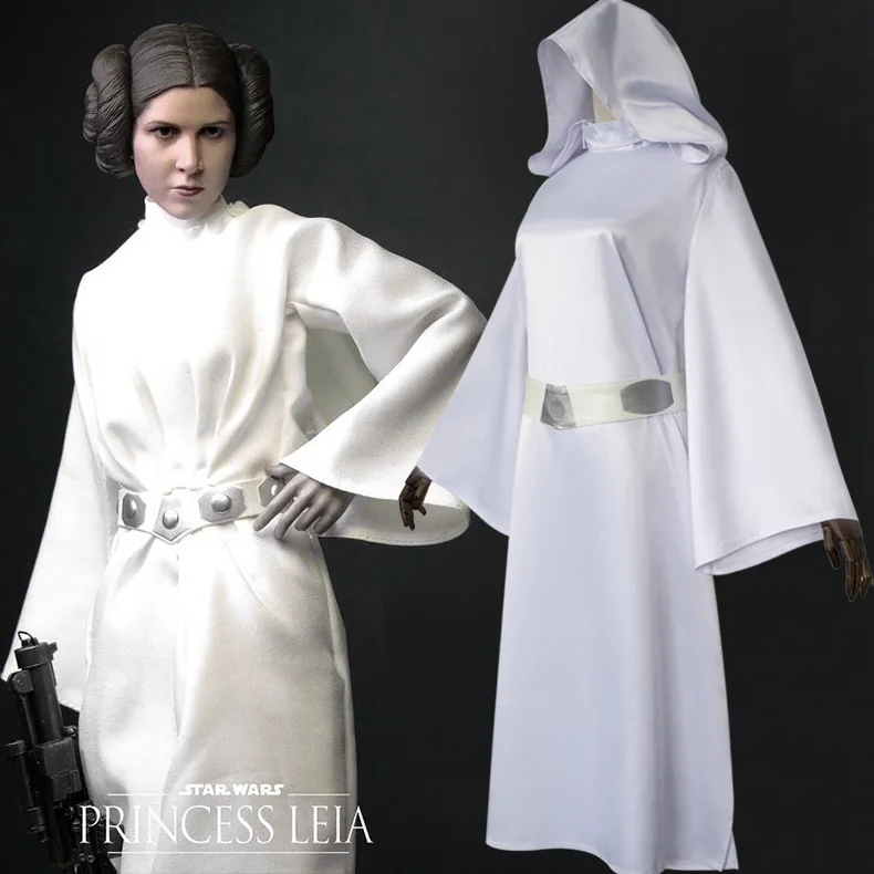 IV-VI костюмы Alderaan princess Leia Organa Solo для косплея Leia Organa, белое платье, костюм на Хэллоуин