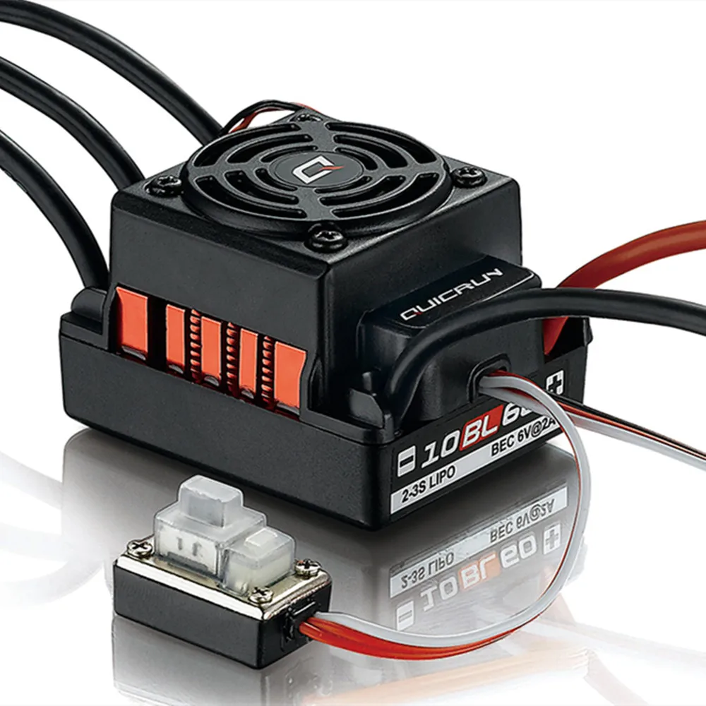 HobbyWing QuicRun WP 10BL60 Brushless Waterproof 60A ESC For 1/10 RC Car Buggy Truck Monster Truggy Rock Crawler RC4WD | Игрушки и хобби