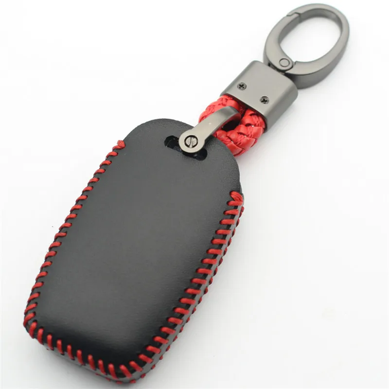 Key Case Cover FLYBETTER Genuine Leather 6Button Smart Key Case Cover For Kia Sedona/Grand/Carnival/Sorento L580 key case cover key case