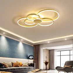 Современные потолочные светильники для гостиной, светодиодный светильник для спальни, кабинета, белого цвета, кофейного цвета