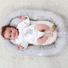 Мягкое детское гнездо кровать туристическая детская кроватка съемный младенческий спальный хлопок Колыбель для липы Съемная подушка независимо адаптивность