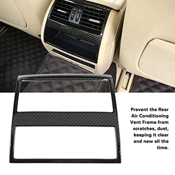 

Car Carbon Fiber Rear Air Conditioning Vent Cover Button Frame Trim For-BMW 5 Series F10 2011-2016