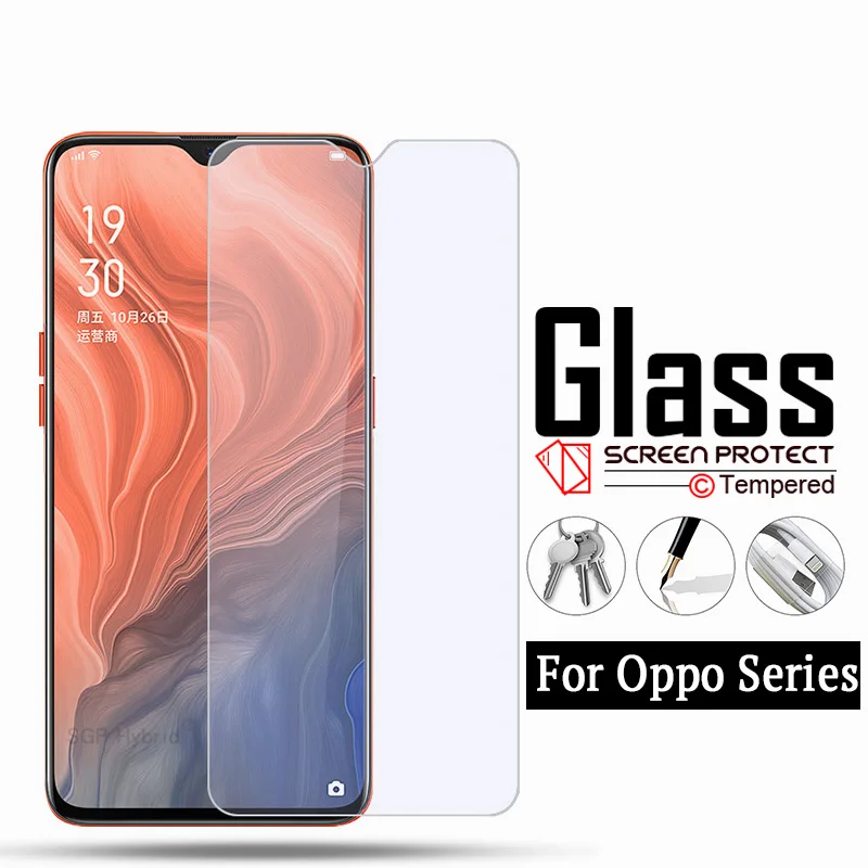 Закаленное стекло 9H для oppo F9 F11 Pro V17 A3 A5 A9 2020 A5s Защита экрана Realme 3 Reno 2 6 4 защитная