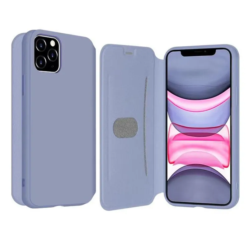 Для iPhone 6 6s 7 8 Plus XS Max XR 11 Pro Max роскошный Гладкий жидкий силиконовый кожаный бумажник с отделением для карт тонкий чехол с откидной крышкой