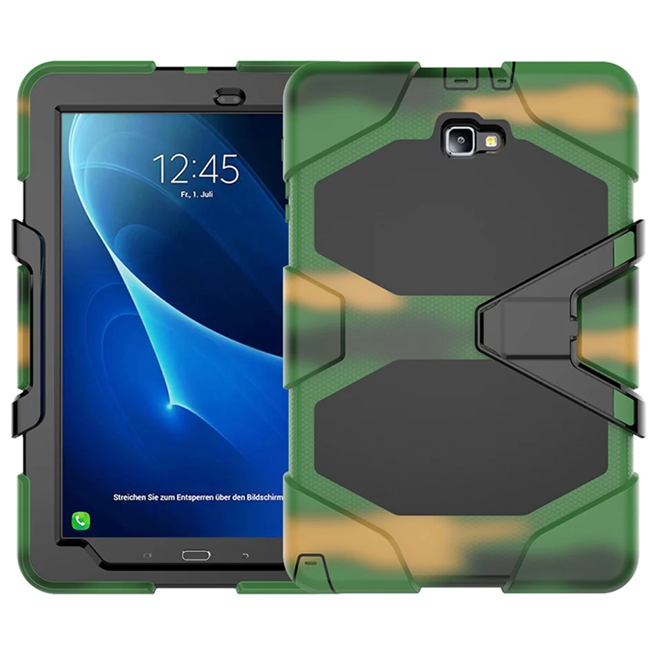 Axbety для samsung Galaxy Tab A6 A 10,1 T580 сверхмощный Полный Защитный Гибридный противоударный чехол для планшета - Цвет: Camouflage