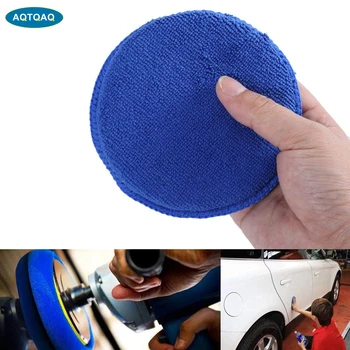 

AQTQAQ 1Pcs Microfiber Car Wax Sponge Waxing Polish Wax Foam Sponge Applicator Pads Cars Vehicle Glass Clean