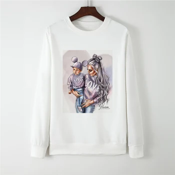 

Tracksuit Autumn Winter Round Collar Casual толстовка Funny Super Mom Hoodies Oversize Sweatshirt Hip Hop Punk Cute Pullovers