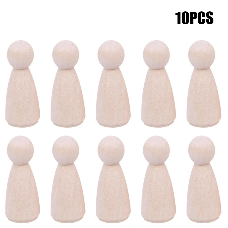 

FAMILY WOOD PEG DOLL WOODEN FIGURES MINI PEOPLE DIY CRAFT TOY SET DECORATION UK
