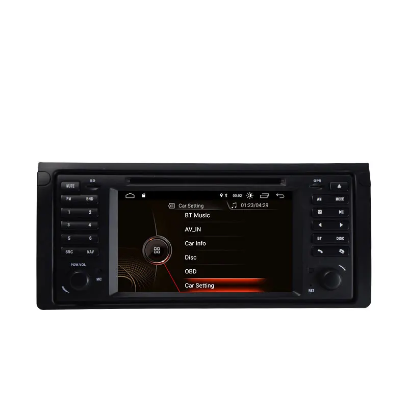 Cheap CarExc 1 Din Android 9.0 Multimedia Support Wireless CarPlay GPS Navigation Radio Car DVD Player for bmw e39 e53 x5 M5 520i 525i 1