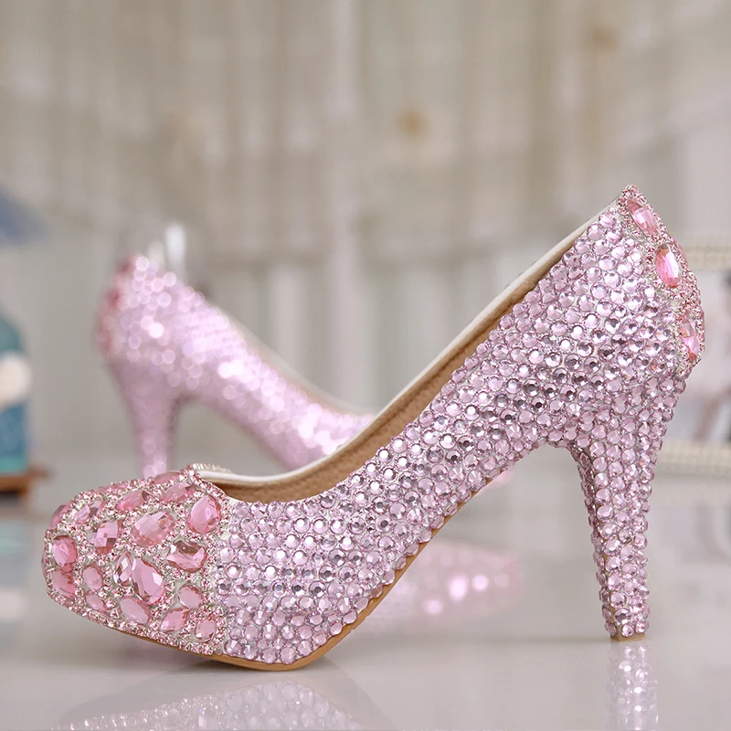 Pink crystal heels Clearance