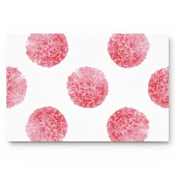 

Pink Flower Hydrangea Plant Bathroom Non-slip Doormat Bathroom Accessories Living Room Kitchen Doormat