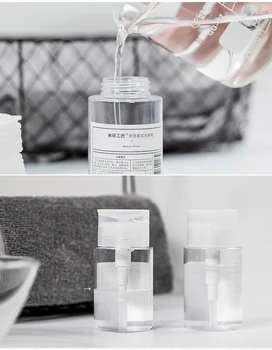

100ml push-on makeup remover water bottle travel easy to carry makeup bottle large caliber easy to install bottle