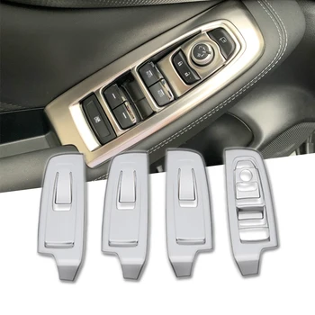 

4 Pcs For Subaru Forester SK 2019 LHD ABS Chrome Insterior Door Armrest Window Switch Button Frame Cover Trim Car Accessories