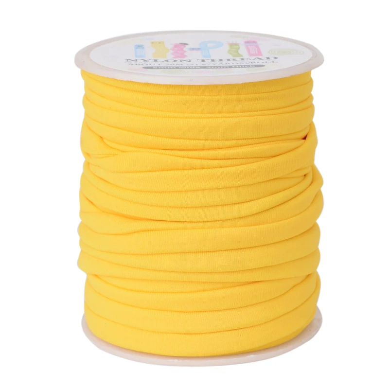 5mm Gold White Tiny Nylon Cord Soft Elastic String Spandex Thread for