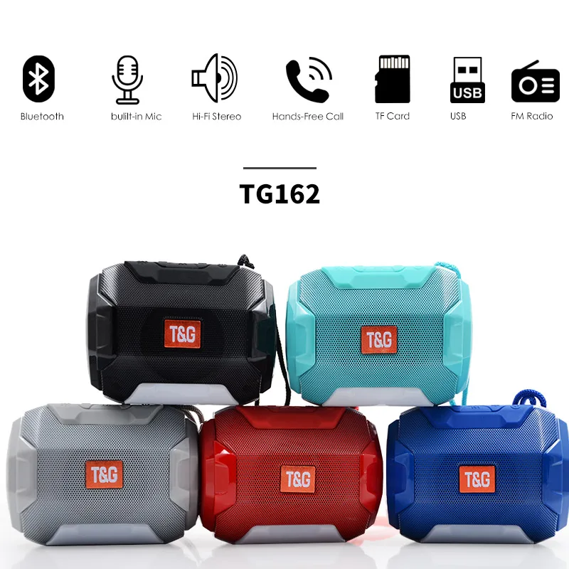 Портативный беспроводной Bluetooth Динамик TG162 с сабвуфером стерео динамик со