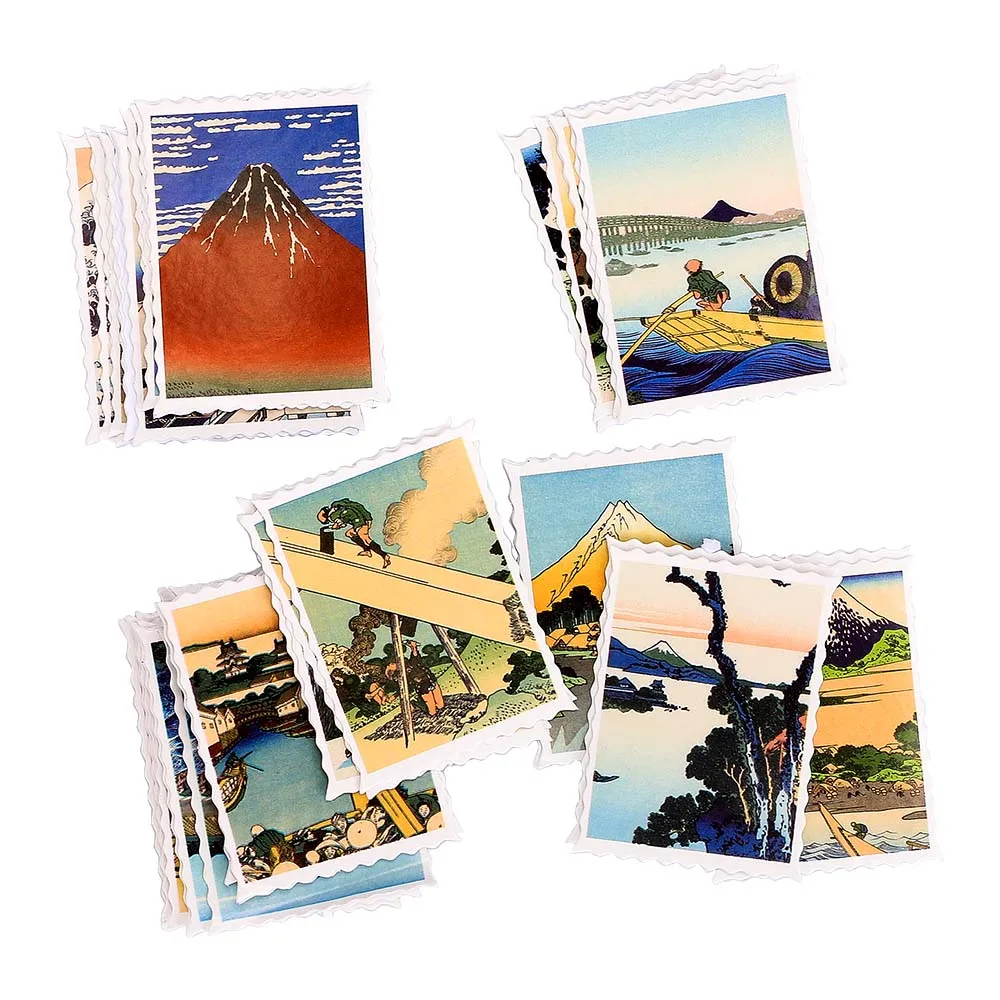 1 коробка японские наклейки Ukiyoe Набор декоративных канцелярских наклеек
