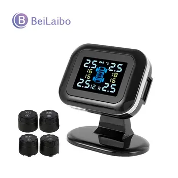 

Multifunction Tpms auto Tire pressure alarm tool Digital Tyre air monitoring system real time Auto parts with USB charging