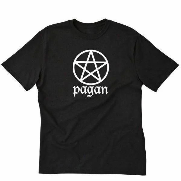 Языческая футболка Wicca Wiccan Witch pentложенная натуральная с коротким рукавом |