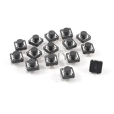 

15 Pcs 11 x 11 x 3mm Momentary 4 Pins Tactile Tact Push Button Switch