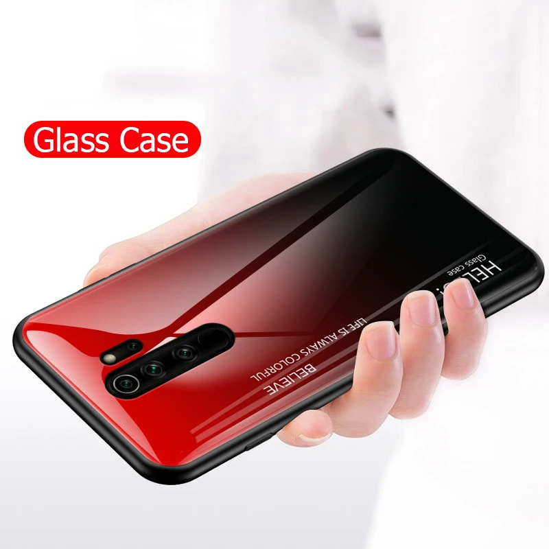Для Xiaomi Redmi Note 8 Pro Чехол из закаленного стекла роскошный градиентный Мягкий силиконовый чехол-рамка для Xiomi Redmi Note 8 Plus чехол для телефона