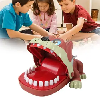 

Finger Biting Game Toy Plastic Animal Hippopotamus Crocodile Dog Mouth Children Adult Stress Reliever Interactive Trick Toy