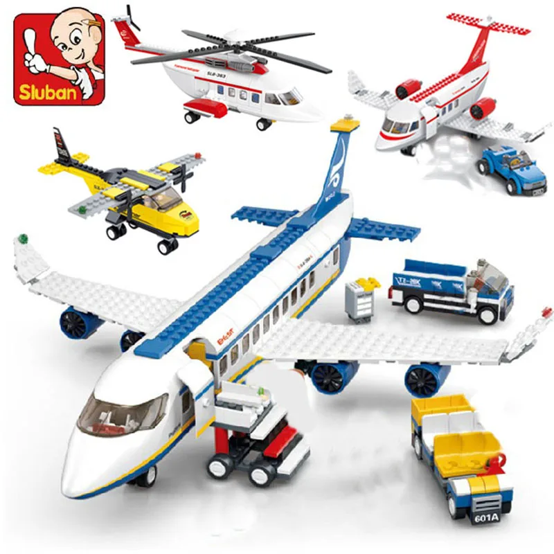 City Plane Airport Il Traffico Jet Building Model Educational Building Blocks Sky Elicottero Giocattolo Per Bambini Tecnica Di Mattoni