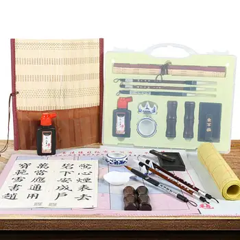 

Chinese Calligraphy Writing Brushes Ink Stick Holder Set Training Learning Tool