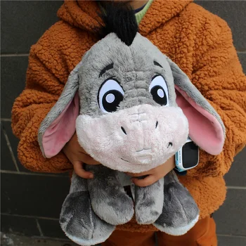 

Free Shipping 1piece 28cm Original Gray Eeyore Donkey Stuff Animal Cute Soft Plush Toy Doll Birthday Children Gift Collection