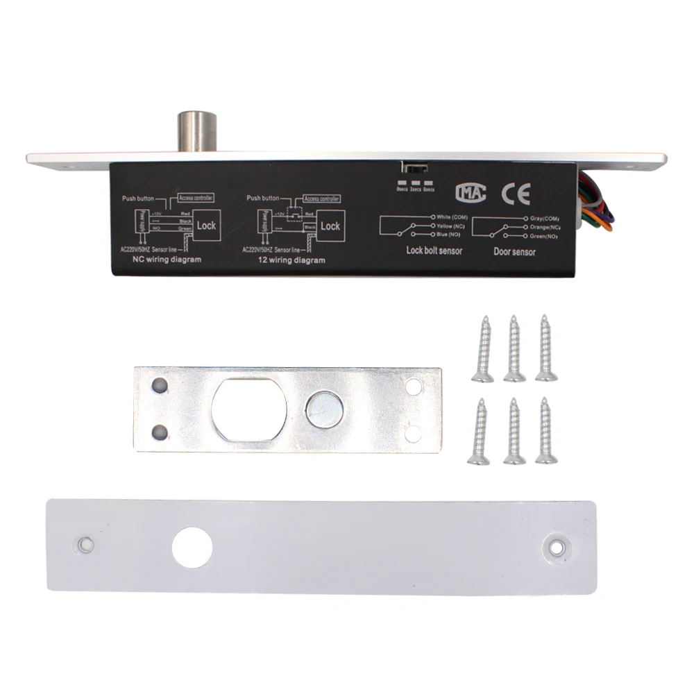 Electronic Lock Electric Lock Magnetic Output with Time delay DC 12V Fail Safe fail Secure Bolt Mortise Door Lock NC/NO