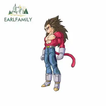 

EARLFAMILY 13cm x 5.9cm for Dragon Ball Funny Car Stickers Vinyl Sunscreen RV VAN Fine Decal JDM Car Accessories Anime Comic