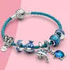 2022 New Murano Glass Sea Turtle Dangle Bead fit Original Pandora Charms Silver 925 Bracelet DIY Women Jewelry summer Collection ► Photo 2/6