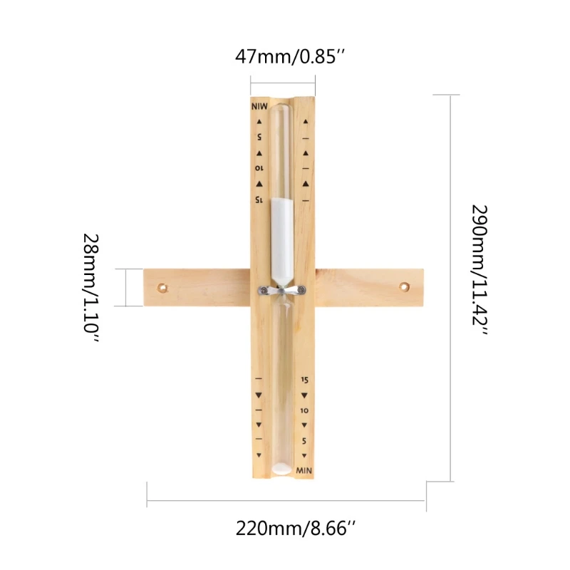 Настенные вращающиеся деревянные песочные часы для сауны таймер белого песка 15 минут
