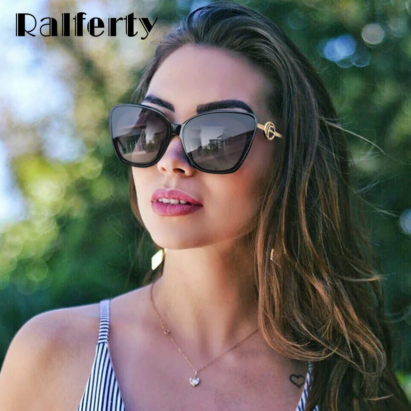 Ralferty, женские солнцезащитные очки, кошачий глаз, Ретро стиль, роскошный бренд, для девушек, кошачий глаз, солнцезащитные очки для женщин, oculos de sol feminino, F95210