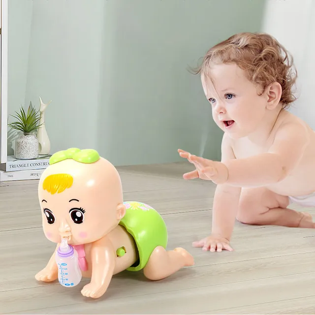 Mini Baby Crawl Toys Cute Toddle Puzzle Electric Music Crawl Girls Boys Guide Crawl Learn Early Education Baby Toys 0-12Months 3