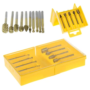 

10Pcs 3mm Engraving Cutter Woodworking Tools Grinding Electric Rotary File Head Hand Tool