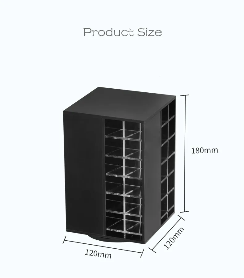 Настольный Вращающийся держатель для хранения губной помады, косметическая кисть для губ, румяна, органайзер, коробка для домашнего макияжа, лак для ногтей, подставка, полка