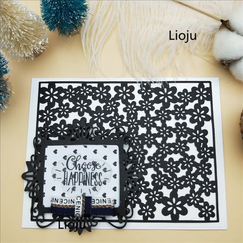 Lioju Flower-Dies-Background-Scrapbooking-New-2020-DIY-Scrapbooking-Photo-Album-Decorative-Embossing-DIY-Paper-Card | Дом и сад
