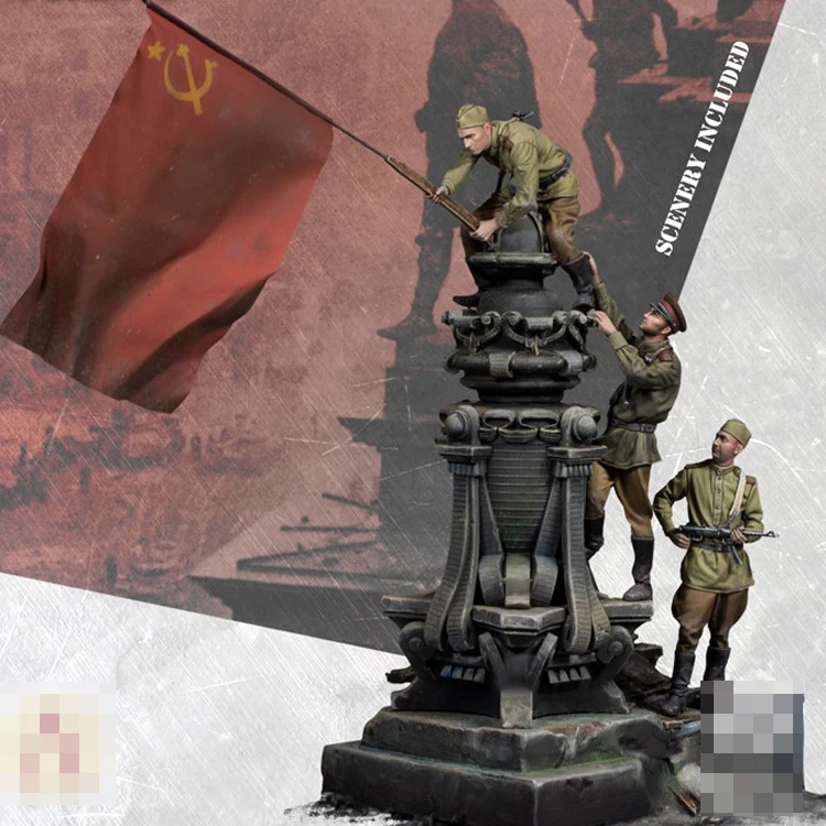 1：35 scale THE FLAG OVER BERLIN 1/35 Resin Model figure GK Soldier THE FLAG OVER BERLIN