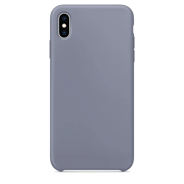 Lavender Gray Роскошный официальный силиконовый чехол с логотипом для iPhone 7 8 Plus чехол для Apple iPhone X XS Max XR для iPhone 6 6S 5 5S SE - Цвет: Lavender Gray