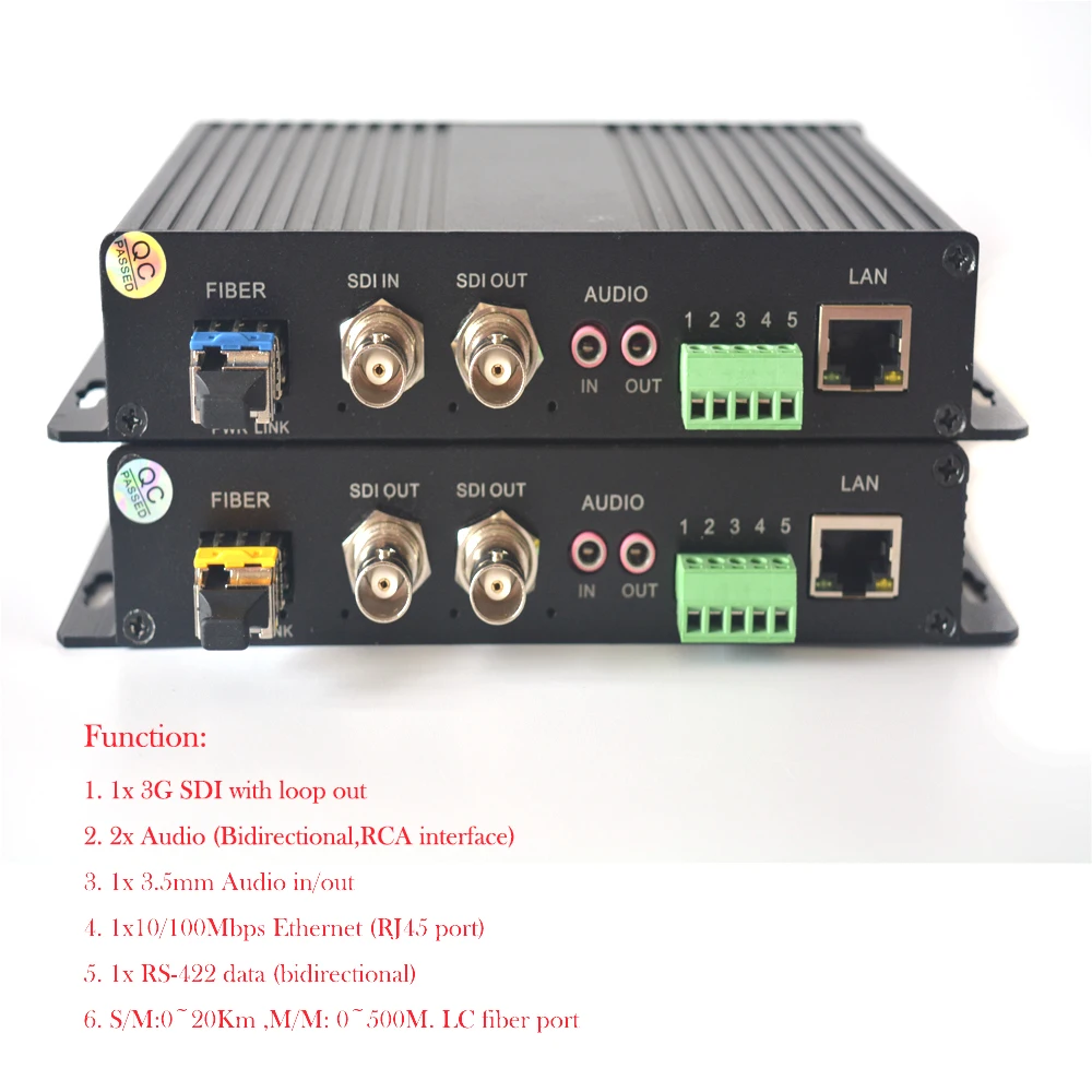 Премиум 3g SDI/RS422 данных/10/100 Мбит/с Ethernet, волоконно медиаконверторы, видео/аудио/Ehternet передатчик и приемник для оптоволоконного кабеля