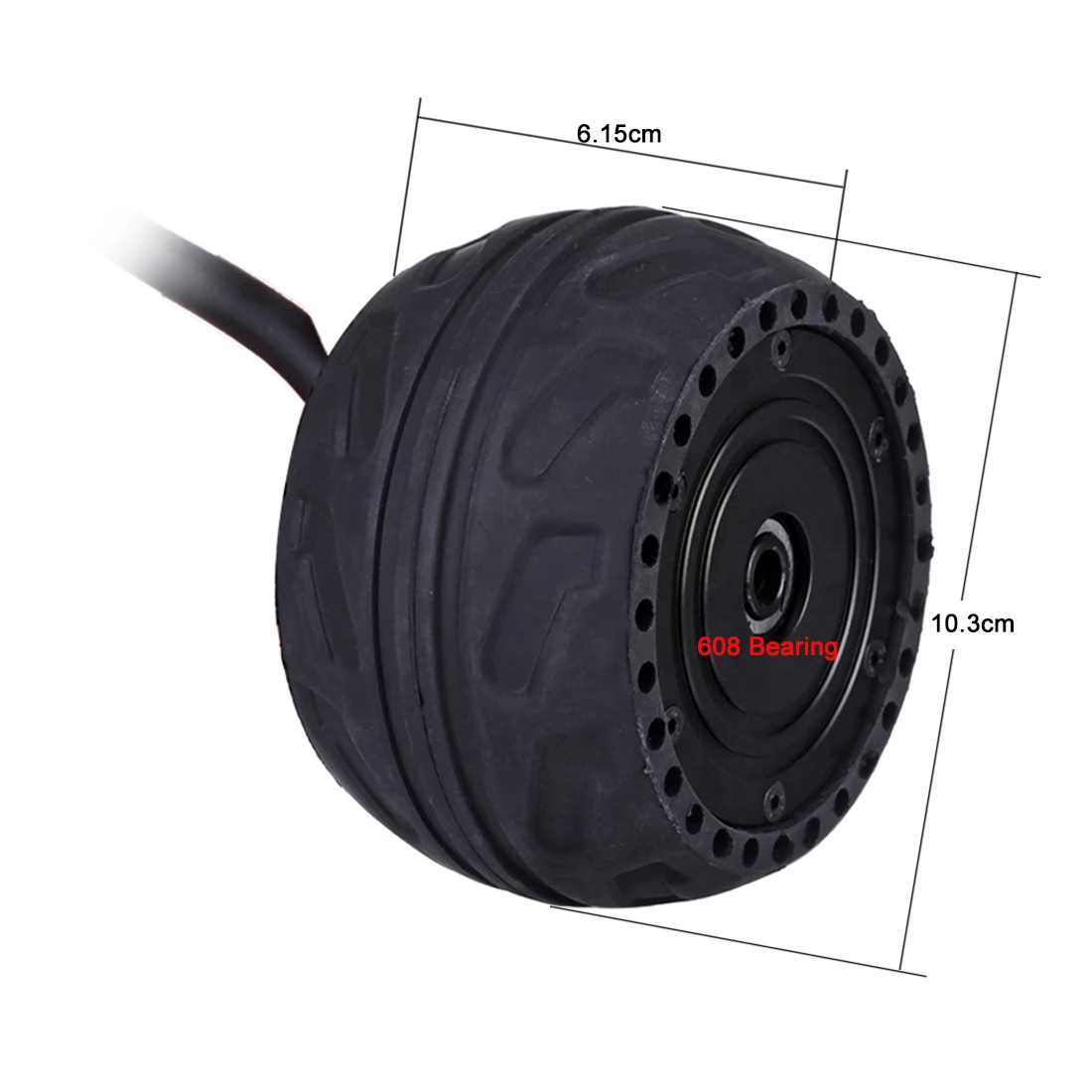 US $161.19 HighEnd 105L 500W Rubber Dual Wheel HubIn Motor For Electric Scooter Skateboard Black