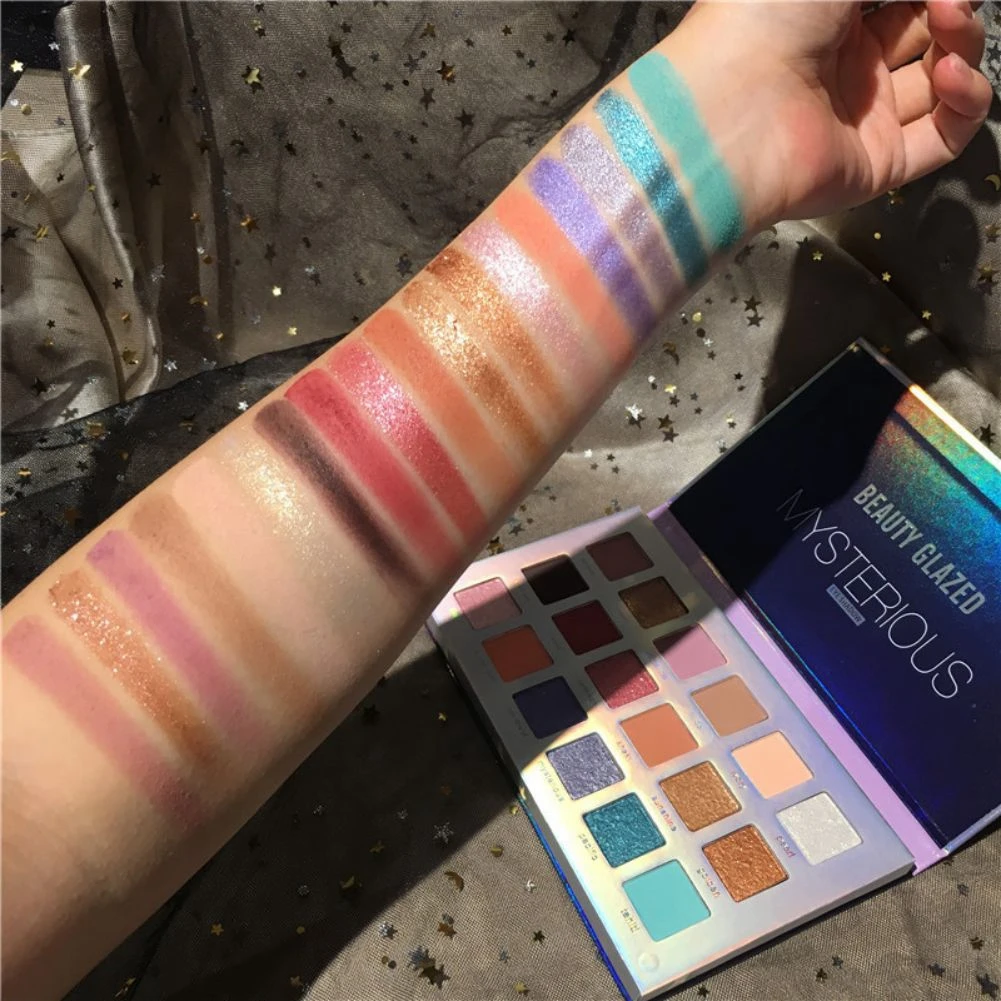 BEAUTY GLAZED 18-Цвет тени для век Палитра длительный Водонепроницаемый Цвет быстро мерцающие матовые тени для век