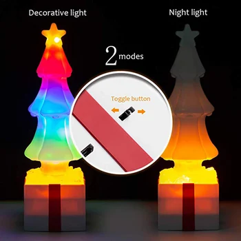 

Lighting Night Light LED Christmas Tree Salt lamp Color-Changing Nightlight Decor Top Gift Light to Kids Friends and Family